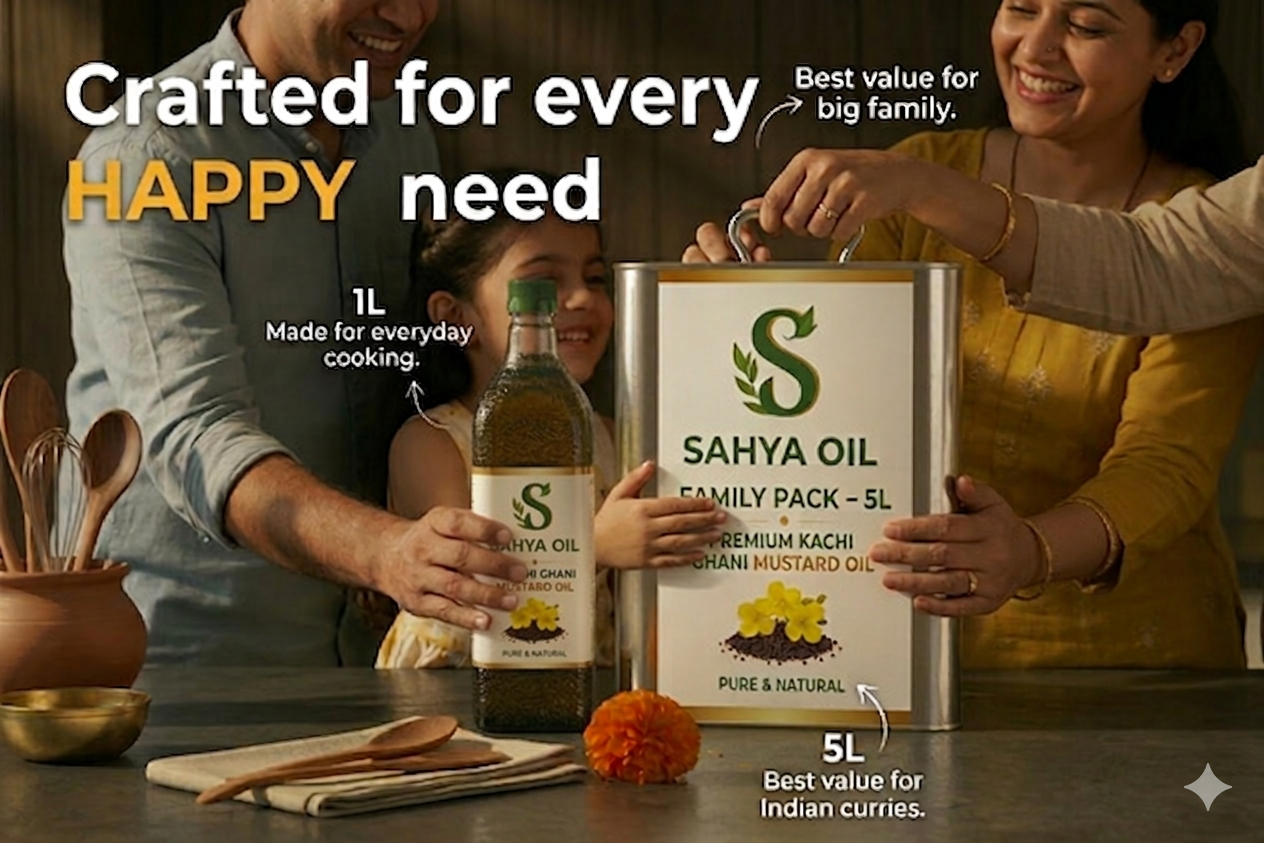 Sahya Oil Cold Pressed 5L Family Tin