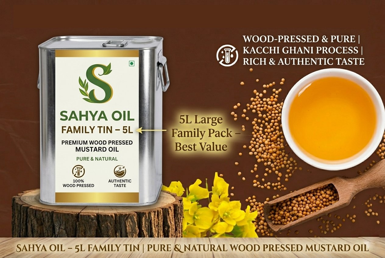 Sahya Oil Wood Pressed 5L Family Tin