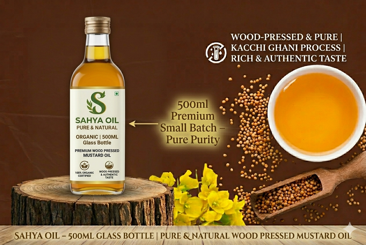 Sahya Oil Organic Glass Bottle 500ml